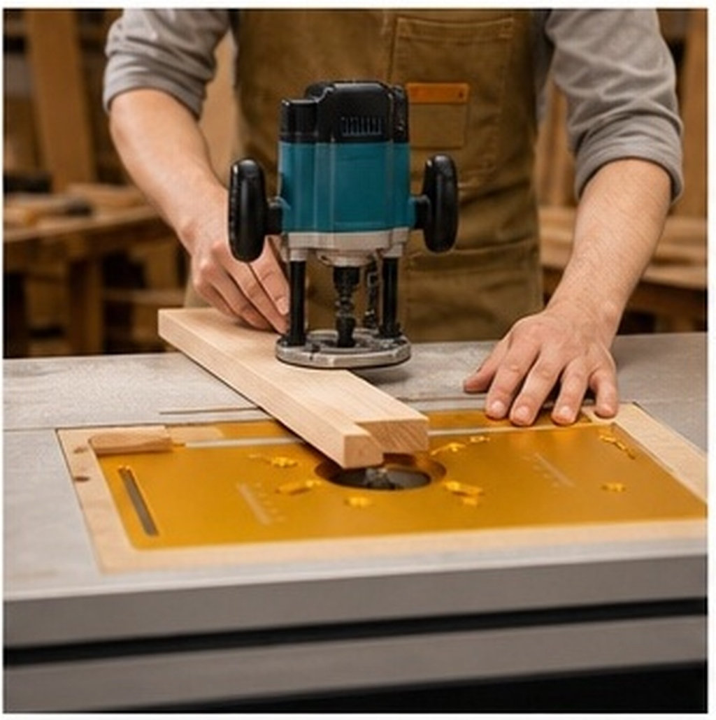 Router Trim Base - 1세트 알루미늄 합금 라우터 테이블 삽입판,