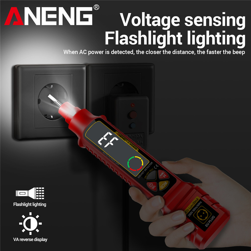 소켓 전력 테스터 ANENG VD808 직업적인 선 탐 - Power Tools Voltage 리뷰 및 가격