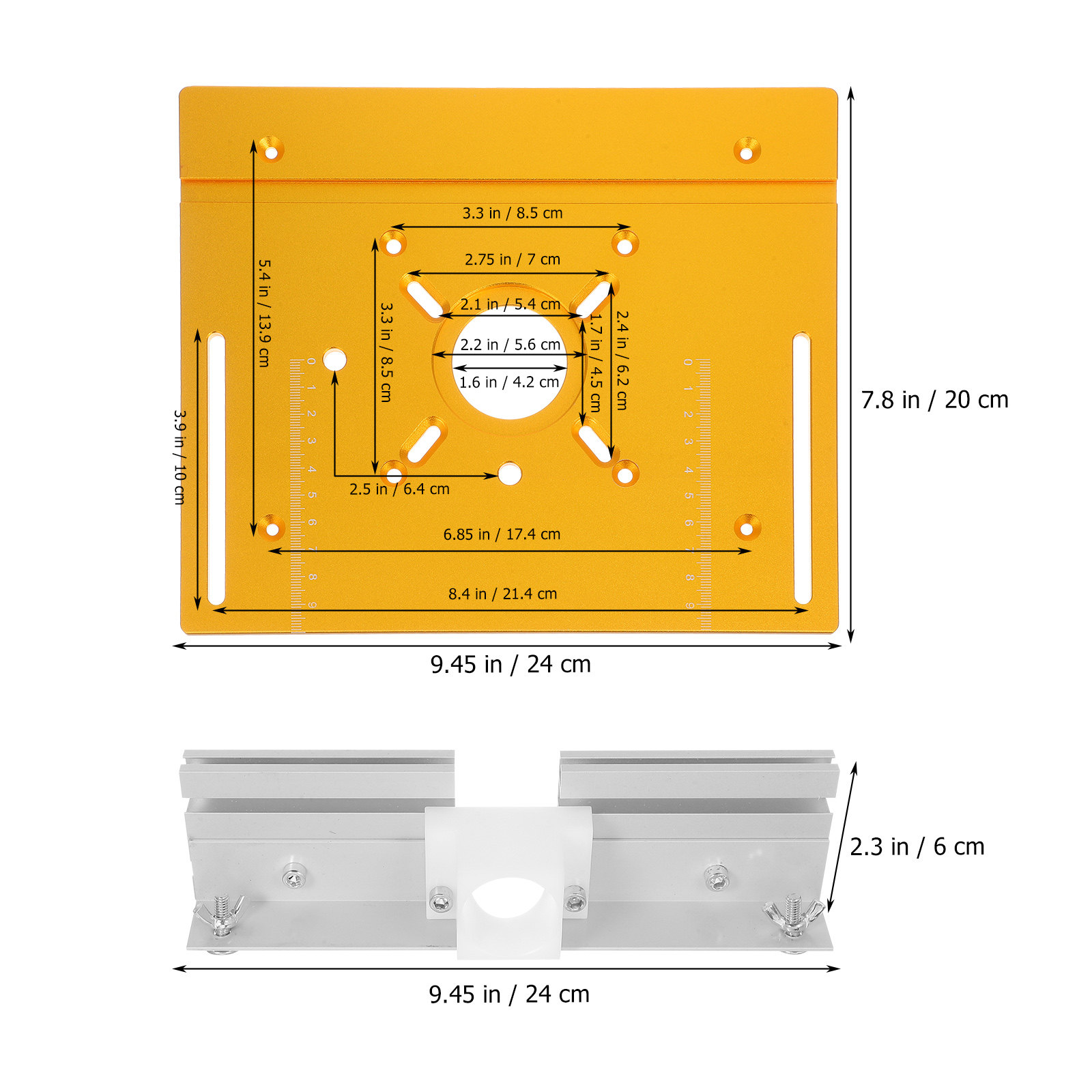 1세트 알루미늄 합금 라우터 테이블 삽입판, 목공 작업 - Router Trim Base 리뷰 및 가격