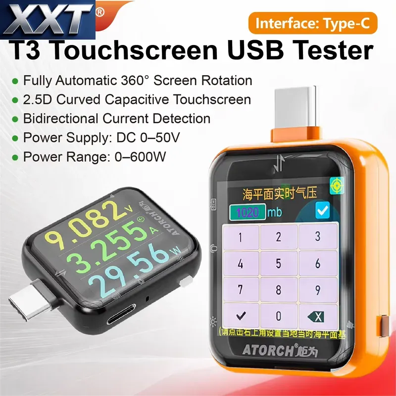 XXT T3 USB C 전력계 테스터 600W DC 0 - Power Tools Voltage 리뷰 및 가격