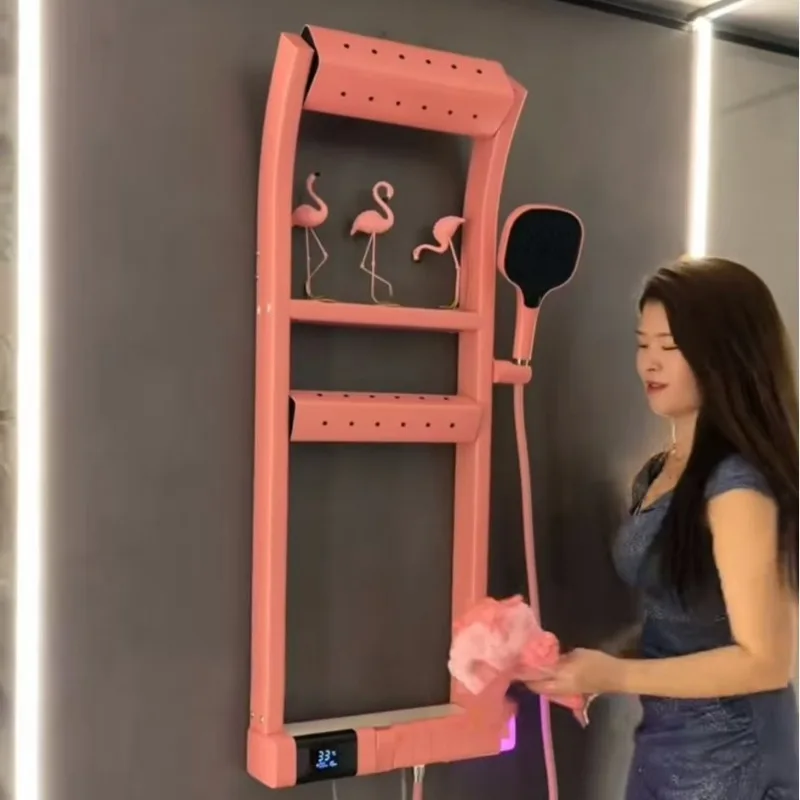 다기능, 일정한 온도를 유지하는 디지털 디스플레이 샤워 - Power Tools Display Rack 리뷰 및 가격
